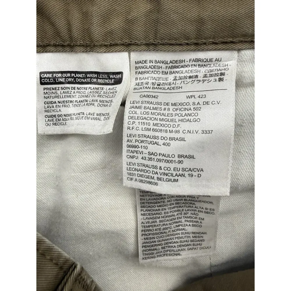 Levi’s 514 Straight Leg Mens White Tab Khaki Pants Size 32x30